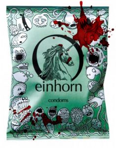Einhorn Kondome in der Halloween-Edition