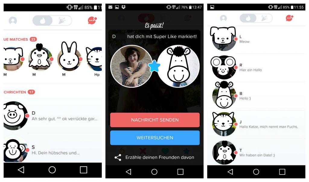 Das volle Tinder-Postfach